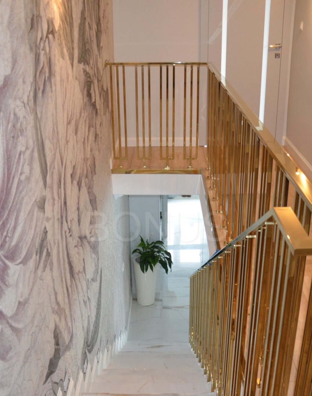 Balustrady PVD złote